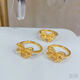 Enshuo gold ring bow pure gold 999 fugitive princess tail ring ring 520 gift Valentine's Day gift for girlfriend, about 5g
