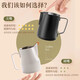 TEOTM pointed mouth latte art cup 304 stainless steel latte art tank coffee milk foam cup milk tank white 350ml