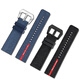Bondian se adapta a la serie Panerai Stealth Lumino PAM1381/1391/1565 Correa de reloj inferior de goma de nylon para hombres, hebilla de pin de acero de línea azul azul