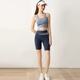 Hui'ang sports suit women's yoga clothing running fitness clothing quick-drying clothing color matching underwear shorts vest five-quarter pants blue L