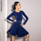 
DANCEBABYDancebaby Latin Dance Clothing 2024 new competition server high-end children's competition regulations grading server DAS698 burgundy 140
