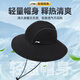 李宁渔夫帽男女夏季薄款大头围防晒遮阳太阳帽子大帽檐遮脸大沿帽
