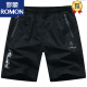 
ROMON (ROMON) solid color shorts men wear casual big shorts for summer sports, pure cotton home outdoor five-point pants beach pants 9227 dark blue L 100-135 Jin [Jin equals 0.5 kg]