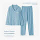 Femaibo pajamas for women in spring and autumn cotton long sleeves 2023 new summer thin women's Japanese casual home clothing set 12801-Asakusa Green XL X (suitable for 135-165Jin [Jin equals 0.5 kg]) official preferred