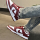 Nike (NIKE) DUNK low black and white panda men and women trendy non-slip wear-resistant lightweight comfortable low top casual sports shoes DD1391-601 white and red 41