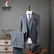 Woodpecker (TUCANO) New Wedding Suit Men's Groomsmen's Suit Business Formal Wear Korean Slim Striped Groom's Suit Jacket Men's Black Stripe (Suit+Trousers) XL 52 (125-135Jin Jin equals 0.5kg)