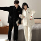 Slim und Jiao Coral Fleece-Paar Pyjama für Frauen im Winter, verdickten und warmen Herren-Pyjama für Herbst und Winter, können außerhalb von Heimbekleidung 9871 M Frauen Empfehlung 80-100jin [Jin gleich 0,5 kg] getragen werden]
