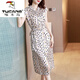 
Woodpecker (TUCANO) brand ice silk dress for women heavyweight dress for women 2025 summer new middle-aged ice silk to make you look slim and medium-sized beige XL