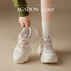 Agsdon dad shoes women's summer ins trendy wheat ears versatile shoes for women thick sole heightened sneakers 231151 fragrant style 37