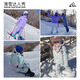 ODDIVSKI children's ski suit, girls' thickened, warm, waterproof and windproof outdoor ski suit and ski pants, complete set of equipment, absolutely purple suit, snow suit + snow pants 120cm
