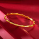 Fat Donglai's same 18k gold bamboo bracelet, new 24K yellow women's style, ancient frosted knotted high steel stamp bracelet 3D bamboo bracelet No. 58
