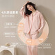 
Langsha pure cotton pajamas for women Spring and Autumn 2025 new spring model large size long sleeve cotton can be worn outside summer home clothing set 12808 M [suitable for 70-90 Jin [Jin equals 0.5 kg]