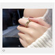 Xuan Yong Jewelry's rose gold love ring new style 3 hard gold internet celebrity same style couple wide version rose gold diamond-free No. 6 ring