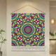 Geshang Nordic Retro Ethnic Style Bedside Tapestry Bohemian Inn Large Size Hanging Entrance Tapestry B&B Decoration G200-Mandala D-02 Width 80cm-Height 80cm Comes with Installation Package