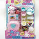 Pink Rabbit Play House Toy Series Princess Refrigerator Juego de cocina Cash Registro Registro de regalos DoUyin Yiyan 17081 Tostadas