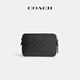 COACH gift new men's classic logo CHARTER No. 19 crossbody bag men's bag shoulder bag handbag charcoal black