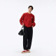 Peacebird men's clothing [Cardshes] Native Year Casual Sweater Autumn New Wool Skin Sweater Men's Top Black (Wide Style) L