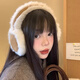 
YiJian Plush earmuffs for women in winter Korean style plus velvet warm ear cups for riding cold-proof ears warm ear packs for ears with high appearance Plush earmuffs [camel + beige hair]