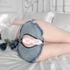 
Wen Shiou's temptation of sexy pajamas for women without breaking the crotch pure jeans shorts hot passion midnight charm Denim shorts + 9756 net clothes 80 -115