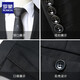 Luo Meng high-end no-iron anti-wrinkle suit men's business casual wedding formal suit jacket top men's black (suit + trousers + shirt + gift bag) 2XL