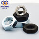 Xinjio GB6172 black thin nut left-handed reverse buckle GB6173 fine tooth flat nut stainless steel filament orthodontic screw grade 8 galvanized M22-2.5 coarse teeth [2 pieces]
