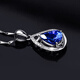 Boglia Bunte Edelstein Halskette für Frauen 18 Platinum K1.53 Karat Tansania Blau Anhänger Geburtstag Jubiläum Geschenk für Freundin Tansania Sapphire Halskette 1,5 Karat 4a Level