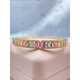 DL 1998 Fat Donglai same style tourmaline bracelet natural Brazilian female candy rainbow color s925 silver inlaid gemstone bracelet tanzanite L202