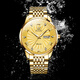 Olevs Swiss Certified Brand Watch Herren Mechanical Watch Luminous wasserdicht vollautomatisch Herren Uhren Business High-End Watch Herren Olevs-6630-Steel-Gürtel Vollgold