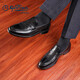 Zapatos de hombres Goldlion Shoes Casual Zapatos de moda Personalidad de cuero Combinados mocasines G582330093AAA Black 41