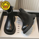 G.Duckkids Girls 'Boots 2024 Neue Herbst- und Winterkinder -Kurzstiefel Martin Boots Baby Girl Lederstiefel modische und vielseitige Single -Stiefel Herbst Brown plus Samt 35 Größe Innere Länge 21,6 cm