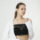 Miao Yijia anti-exposure breast cover artifact thin bra cover anti-exposure wrapped chest anti-exposure lace tube top one piece strapless anti-exposure lace tube top 2 pieces black + white