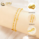 Chinese Gold 18K Gold Bracelet Women's Color Gold Double Layer Pearl Jewelry Confession National Day Gift for Girlfriend or Wife Gypsophila Bracelet + Free Rose Gift Box