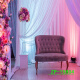 Internet celebrity female anchor warm, romantic and simple live broadcast background cloth anchor live broadcast room background 3D three-dimensional video photography ZP-15775 2.5 meters wide + 3 meters high (with hook)