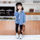 Snoopy [1283 rachat] Girls Denim 2025 Vêtements de printemps Nouveaux chemises pour enfants décontractés et à la mode