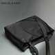 CavlslKcat tote bag men's handbag large capacity casual shoulder crossbody bag trendy fashion tote bag commuter men's bag black hand strap adjustable 39*12*34cm