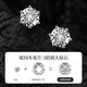 China gold pt950 platinum earrings for women diamond earrings jewelry birthday gift for girlfriend and wife birthday platinum six-prong earrings-diamond car flower + certificate gift box