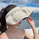 CHANEELR & KARITH sun protection hat for women 2025 new summer shell hat black plastic empty top hat birthday niche gift for girlfriend and wife black - black rubber bottom