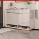 Leiyang Light Luxury Entry Shoe Cabinet Home Door Modern Simple Shoe Cabinet New 2024 Cream Style Solid Wood Painted Entrance Cabinet (Floor Standing 100cm Shoe Cabinet) Bright Paint