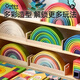 Childhood Infinite Rainbow Building Blocks Puzzle Assembling Toys Large Grain Intellectual Development Enlightenment Birthday Gift for Baby Aged 3 to 6