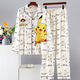 Pajama de la primavera y otoño modal de la primavera y el otoño Mangas largas pantalones largos Cartoon estudiante de talla grande para hombres de invierno para hombres traje de ropa para hombres de invierno 9902 hombres 3xl (180-200) Jin [Jin equivale a 0.5 kg]