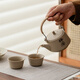 Small set dormitory home coarse ceramic nostalgic Kung Fu tea set one pot two cups tea-making teapot kettle one pot two cups