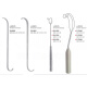 Thoraxkardiovaskuläre Chirurgie Instrument Ventrikuläre Haken Vorhofhaken 180/200/220 Medizinischer Edelstahl ZL897RG 220x23x12
