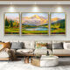 Volver a la sala de estar Jinshan pintura colgante pintura paisajismo sofá fondo decoración de la pared pintura enorme feng shui west pared triptainting 12596 [marco de aleación de aluminio dorado] medio 110*90 lado 70*90 [diamantes de porcelana cristalina tridimensional diamantes incrustados