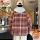 Zuojing (Zuojing) Boys avec automne et hiver plus coton épaissie de petits parfums manteau de style hong kong