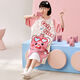 Disney Girls Nightkide Sommer Dünn 2024 Neue Kinder Mädchen Pyjamas kurzärmelig mittelgroße Kinder Sommer-Cartoon-Heimkleidung 723 16 Größe 135-145 High 55-68 Jin [Jin entspricht 0,5 kg]