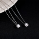 999 sterling silver sugar cube necklace accessories women's new 2024 clavicle chain light luxury niche jewelry zircon pendant sterling silver square diamond necklace tile chain