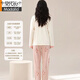 Modal couple's pajamas pure. Cotton one man and one woman spring and autumn long sleeves women cute cartoon large size men's home clothing set AQT 9853 2XL single woman