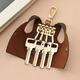 Mashalanti Key Sac pour les femmes clés de voiture de voiture pour femmes Mini Geste Taist Keychain Bag cadeau d'anniversaire pour la mère et la femme Dark Brown
