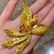 Best Qichang Gold Phoenix Ring Wedding Three Gold Hardware 999 Pure Gold Wedding Set Gift Wedding Set for Wife Gift Phoenix Ring About 32g