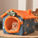 CLCEY kennel is warm in winter, removable and washable house, villa cat kennel, small dog Teddy kennel, universal pet supplies for all seasons, hope rainbow [with electric blanket] small size - suitable for 7Jin [Jin equals 0.5kg] indoor cats and dogs (fur children like large